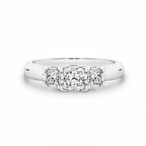 Juliet - Princess Cut Trilogy Diamond Engagement Ring