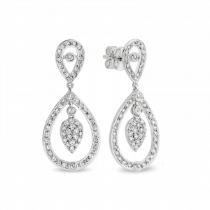 Tear Drop Shape Diamond Earrings JOH115