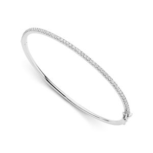 Round Brilliant Clawset Bangle KING34