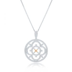 Fancy Yellow & White Diamond Pendant KING05