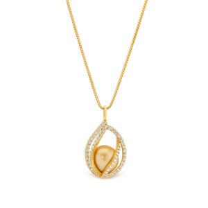 Gold South Sea Pearl & Diamonds Pendant  BJ412