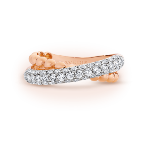 Pave Diamond Crossover Ring KING24