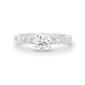 Elena - Princess Cut Diamond Band Engagement Ring