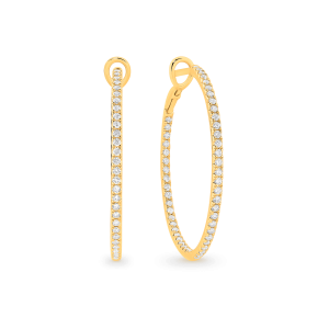 Diamond Hoop Earrings