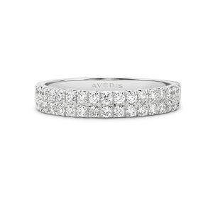 Double Row Clawset Diamond Band