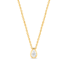 Bezel Set Pear Diamond Necklace