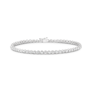 Crown Set Diamond Tennis Bracelet