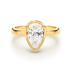 Aurora - Pear Shape Sculpted Claw Bezel Engagement Ring