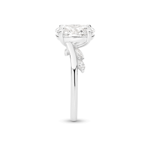 Vera - Oval Cut Engagement Ring Featuring Marquise Accents - Image 6