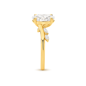 Alternative view of Vera - Oval Cut Engagement Ring Featuring Marquise Accents