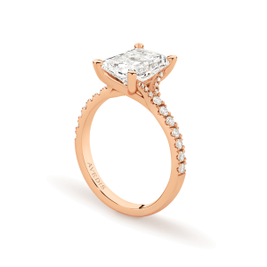Selena - Radiant Cut Diamond Band Engagement Ring - Image 6