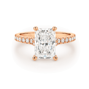 Selena - Radiant Cut Diamond Band Engagement Ring - Image 5