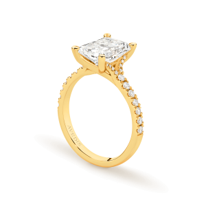Selena - Radiant Cut Diamond Band Engagement Ring - Image 4