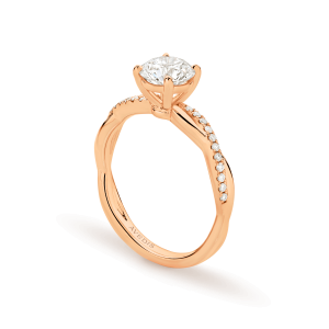Harper - Round Brilliant Cut Diamond Vine Design Engagement Ring - Image 6