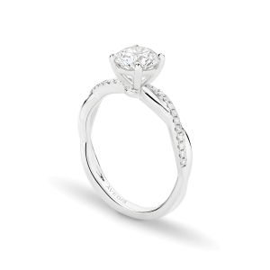 Alternative view of Harper - Round Brilliant Cut Diamond Vine Design Engagement Ring