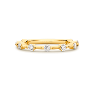 Round Brilliant Cut Diamond Spaced Out Band