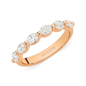 Oval Cut Diamond East West Clawset Band - Image 5