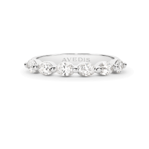 Oval Cut Diamond East West Clawset Band - Image 4
