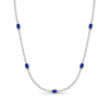 Sapphire & Diamond Timeless Tennis Necklace