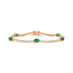 Emerald & Diamond Timeless Tennis Bracelet - Image 3