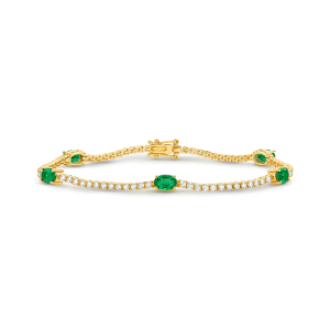 Emerald & Diamond Timeless Tennis Bracelet