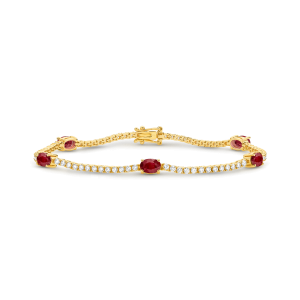 Alternative view of Ruby & Diamond Timeless Tennis Bracelet