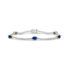 Blue Sapphire & Diamond Timeless Tennis Bracelet